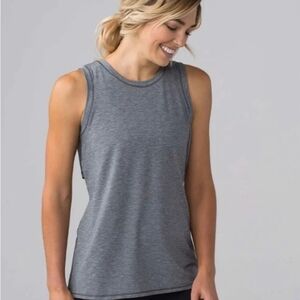 Lululemon Gray Pushing Limits Muscle Tank Size 10